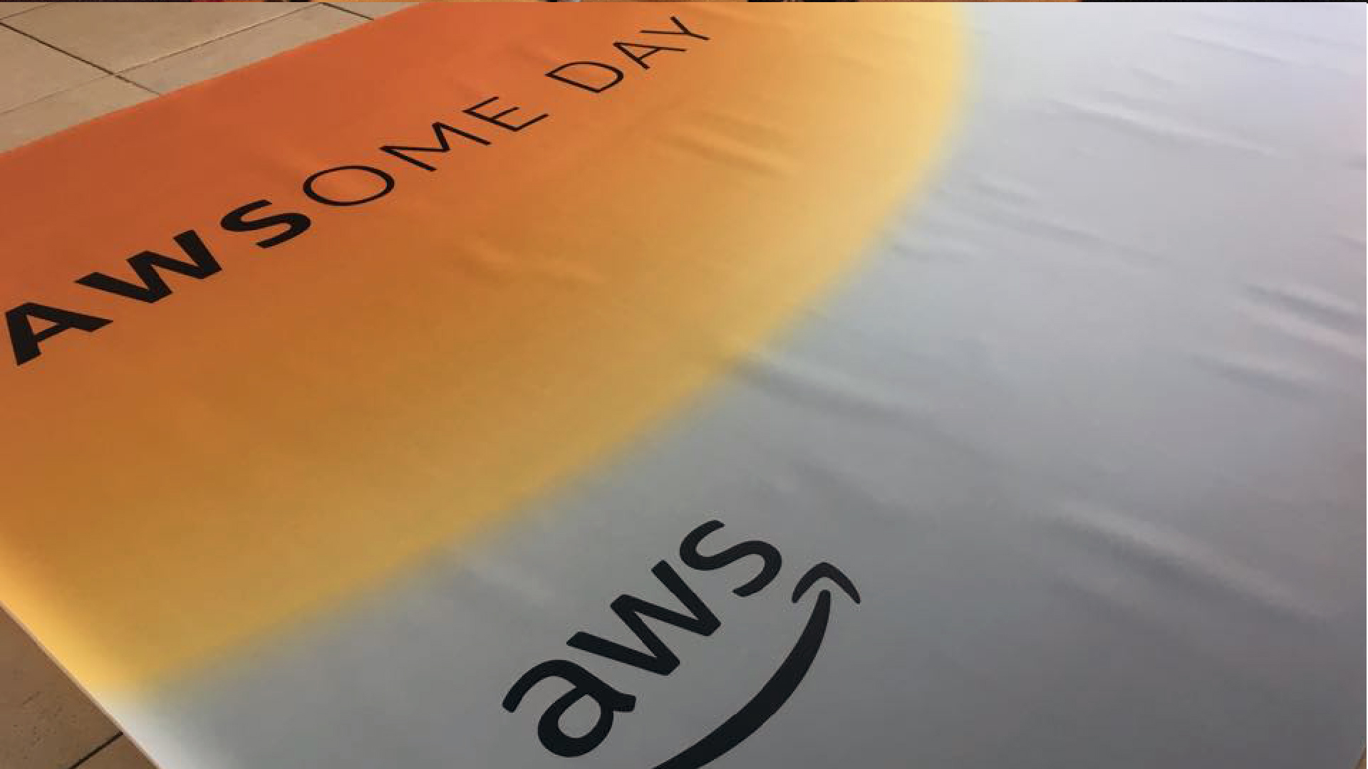 Amazon AWS large format banner print