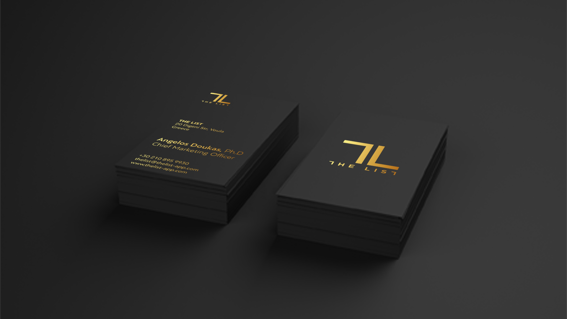 the list business cards